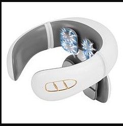 4 Head EMS Neck Massager with Heat Cordless Cervical Neck Massager EMS Neck Massager with 6 Modes 20 Intensity Levels Remote Control Voice Prompt