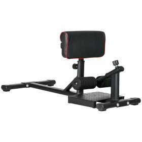 Soozier Sissy Squat Machine, Leg Workout Equipment with Adjustable Pad, Rollers and Non-slip Foot Plate for Home Gym Fitness