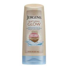 Jergens Natural Glow Wet Skin Moisturizer In-Shower Self Tanner Medium To Tan Skin 7.5 Oz