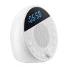 VEVOR Sound Machine, 18 Soothing Sleep Sounds and 7-Color Night Light, 5-in-1 White Noise Sound Machine with Dual Alarms
