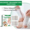 OUHOE Mugwort Foot Patch, Ginger Mugwort Essence Removing Dampness Moist Foot Massage Care Foot Patch