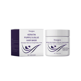 Hoegoa Keratin Purple Hair Mask Nourishes And Moisturizes Hair With A Gentle, Moist, Silky And Glossy Hair Mask