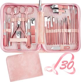 Manicure Set 30 in 1 Nail Clipper set,  nail clippers, fingernail & toenail clippers, Manicure Tools, pedicure tools, Suitable for Travel Manicure Kit