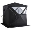 VEVOR Outdoor Sauna Tent Pro, Portable Steam & Dry Sauna for 4 Persons, Heavy-Duty Oxford Cloth & Carbon Steel, Easy Setup for Camping, Backyard