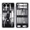 Nail Clippers Set Fingernail and Toenail Clipper Cutters, Manicure Pedicure Kit 18 Pieces Stainless Steel Professional Grooming Kits