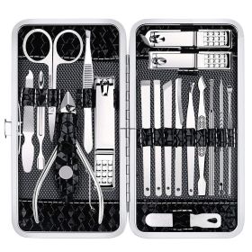 Nail Clippers Set Fingernail and Toenail Clipper Cutters, Manicure Pedicure Kit 18 Pieces Stainless Steel Professional Grooming Kits