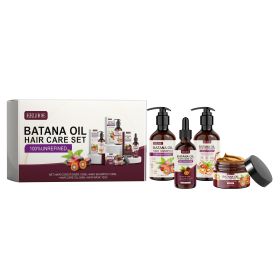 EELHOE Batana Oil Volumizing Hair Care Set Repair Hair Texture Frizz Nourishing Hair Smooth Hair Care
