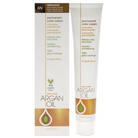 Argan Oil Permanent Color Cream - 6N Dark Natural Blonde by One n Only for Unisex - 3 oz Hair Color