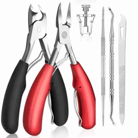 Podiatrist Toenail Clippers, Professional Heavy Duty Ingrown & Thick Toe Nail Clippers for Men & Seniors