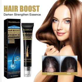 West&Month Hair Boost Darken Strengthen Essence, Scalp Massage Moisturizing Hair Roots Thick Smooth Hair Care Ball