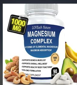 Magnesium Complex Supplement With Multiple Elemental Magnesium 90 Capsules