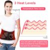 Lower Back Massager Heating Pad Cordless Heating Pad for 3 Heat Levels 3 Massage Modes for Back Belly Cramps Pain Relief