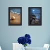 "Sea Dream Collection" 2-Piece Vignette By Robin-Lee Vieira, Printed Wall Art, Ready To Hang Framed Poster, Black Frame