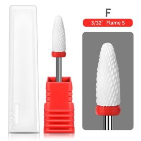 1PCS Nail Cone Tip Ceramic Drill Bits Electric Cuticle Clean Rotary For Manicure Pedicure Grinding Head Sander Tool If you purchase more than two item (Type: MJ187-08)