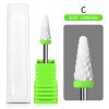 1PCS Nail Cone Tip Ceramic Drill Bits Electric Cuticle Clean Rotary For Manicure Pedicure Grinding Head Sander Tool If you purchase more than two item