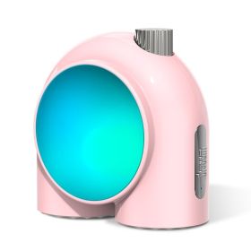 Decorative Mood Lamp with Programmable RGB LED Light Effects; Neon Light Atmosphere Bedside Lamp; Music Control (Color: Pink, Ships From: China)