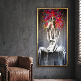 woman graffiti art (Style: 01, size: 80x160cm)