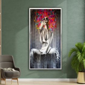 woman graffiti art (Style: 01, size: 100x200cm)