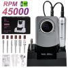 Electric Nail Drill, Portable Nail Drill 45000 RPM, Rechargeable Electric Nail File Kit, Cordless Electric Nail File for Acrylic