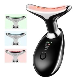 Face Massager Anti-Wrinkle Face Device 3 Modes 45°C Neck Lifting Massagers LED High Frequency Beauty Instrumen EMS Face Massage for Women (Quantity: 1, Color: Black)