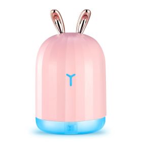 Ultrasonic Cool Mist Humidifier 220ml Air Diffuser Atomizer with 7 Color Breathing Lights for Home Office Gym Relax (Model: Rabbit)