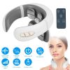 4 Heads/8 Heads Options Neck Massager with Heat Cordless Cervical Neck Massager EMS Neck Massager with 6 Modes 20 Intensity Levels Remote Control Voic