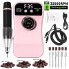 Professional Nail Cutter 35,000 rpm, Rechargeable Electric Nail File with 6 Nail Drill Bits & LCD Display for Acrylic Nails and Gel Nails