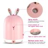 Ultrasonic Cool Mist Humidifier 220ml Air Diffuser Atomizer with 7 Color Breathing Lights for Home Office Gym Relax