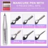 Portable Professional Nail Art Machine 45000 RPM Rechargeable Electric Nail File Set Suitable for Acrylic, Gel Nail Art