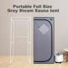 Full Size Portable Grey Steam Sauna tentâ€“Personal Home Spa, with Steam Generator, Remote Control, Foldable Chair